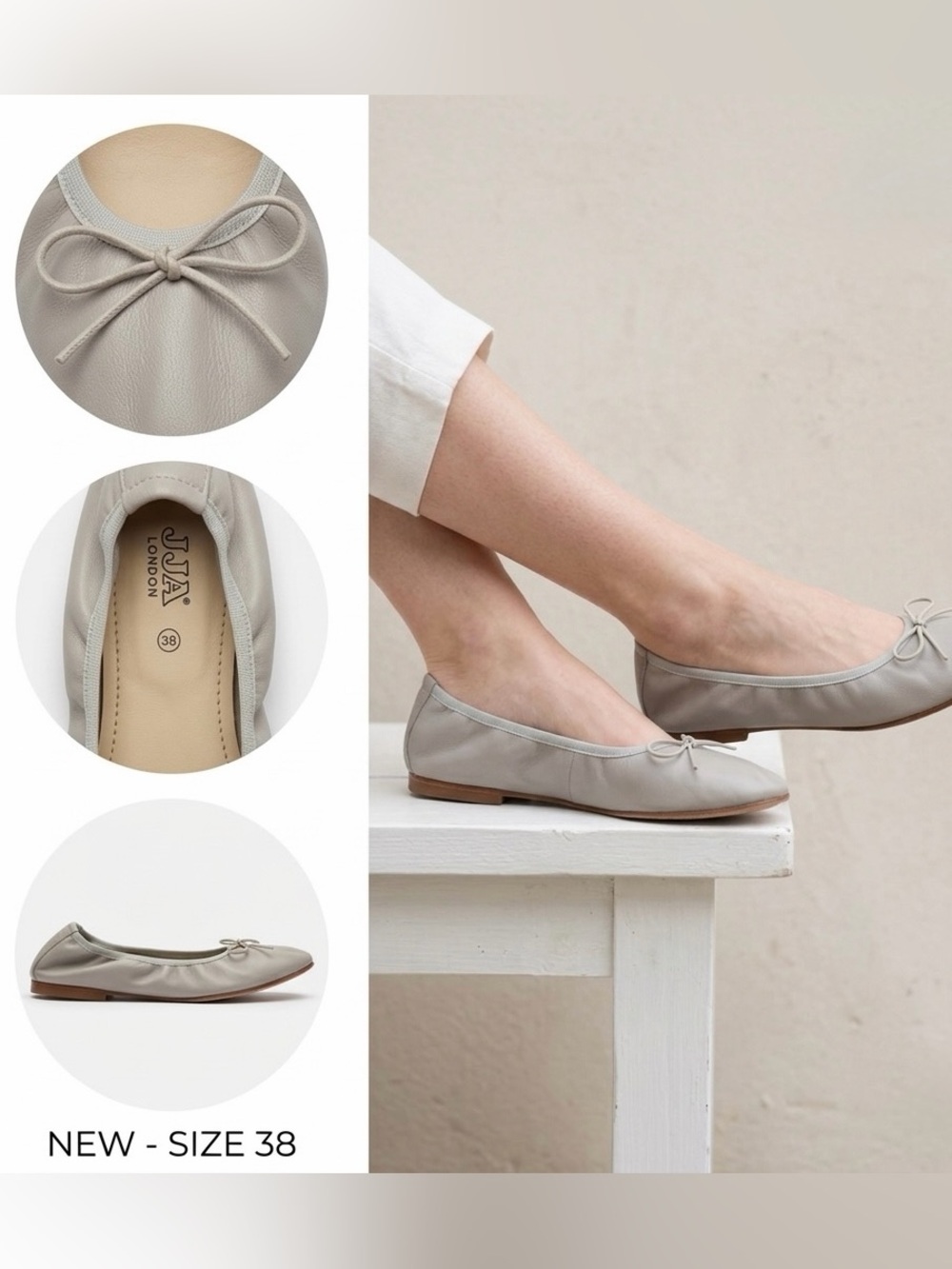 Guja Milano light gray Ballet Flats